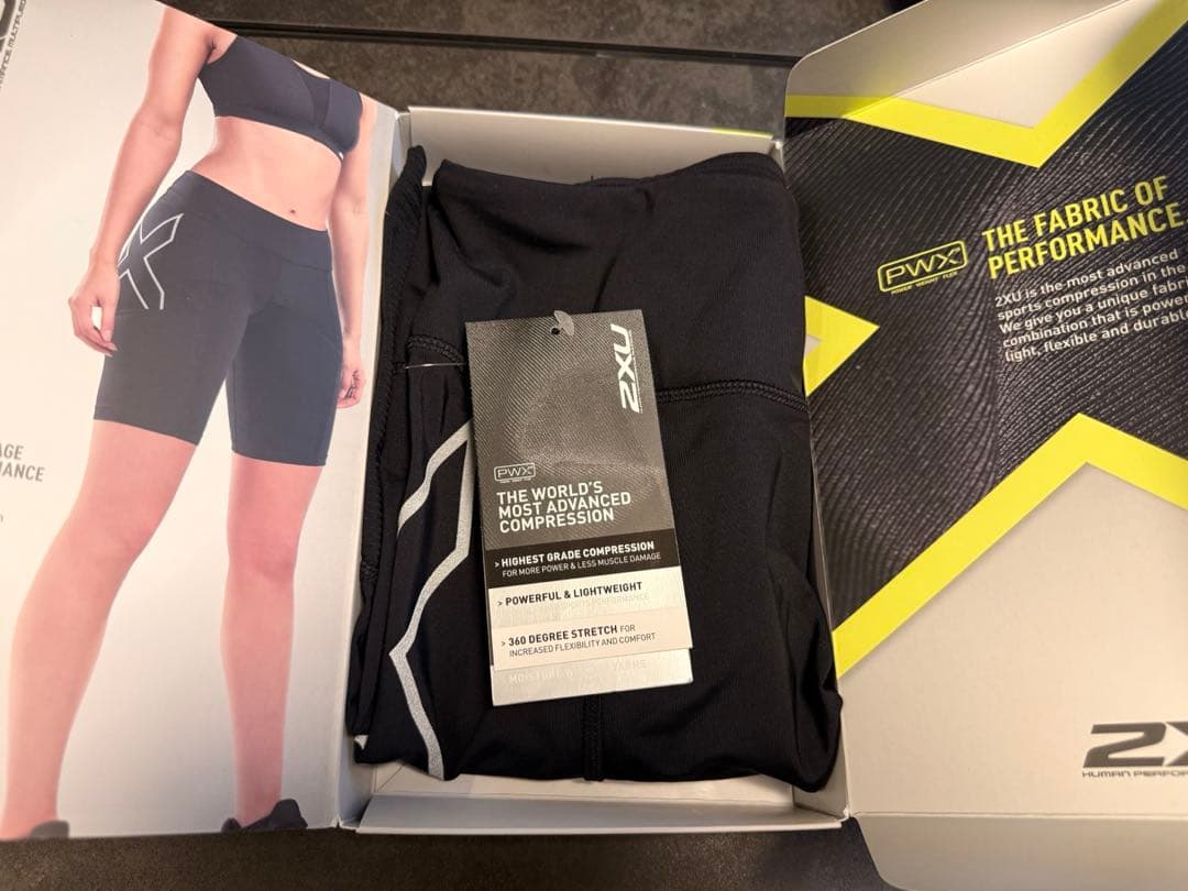 2XU Mid-Rise コンプレッション　ハーフタイツ　ブラック