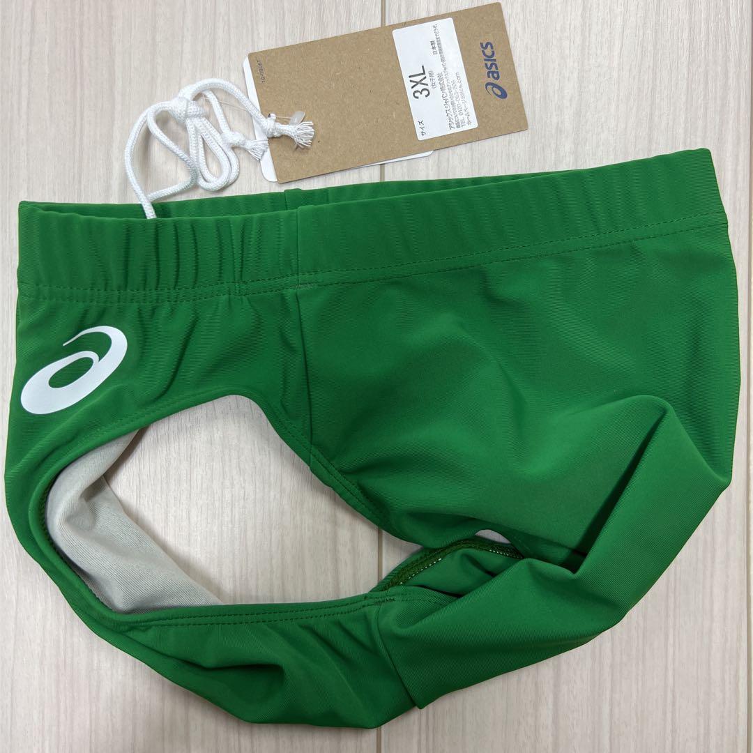 アシックス　女子陸上レーシングショーツ　アマゾングリーン単色　3XLサイズ　新品