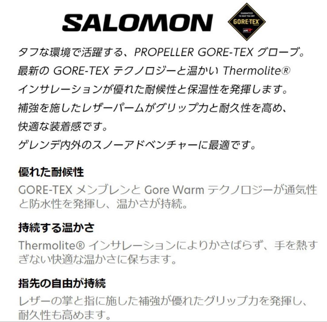 【新品】SALOMON PROPELLER GORE-TEX U / Lサイズ