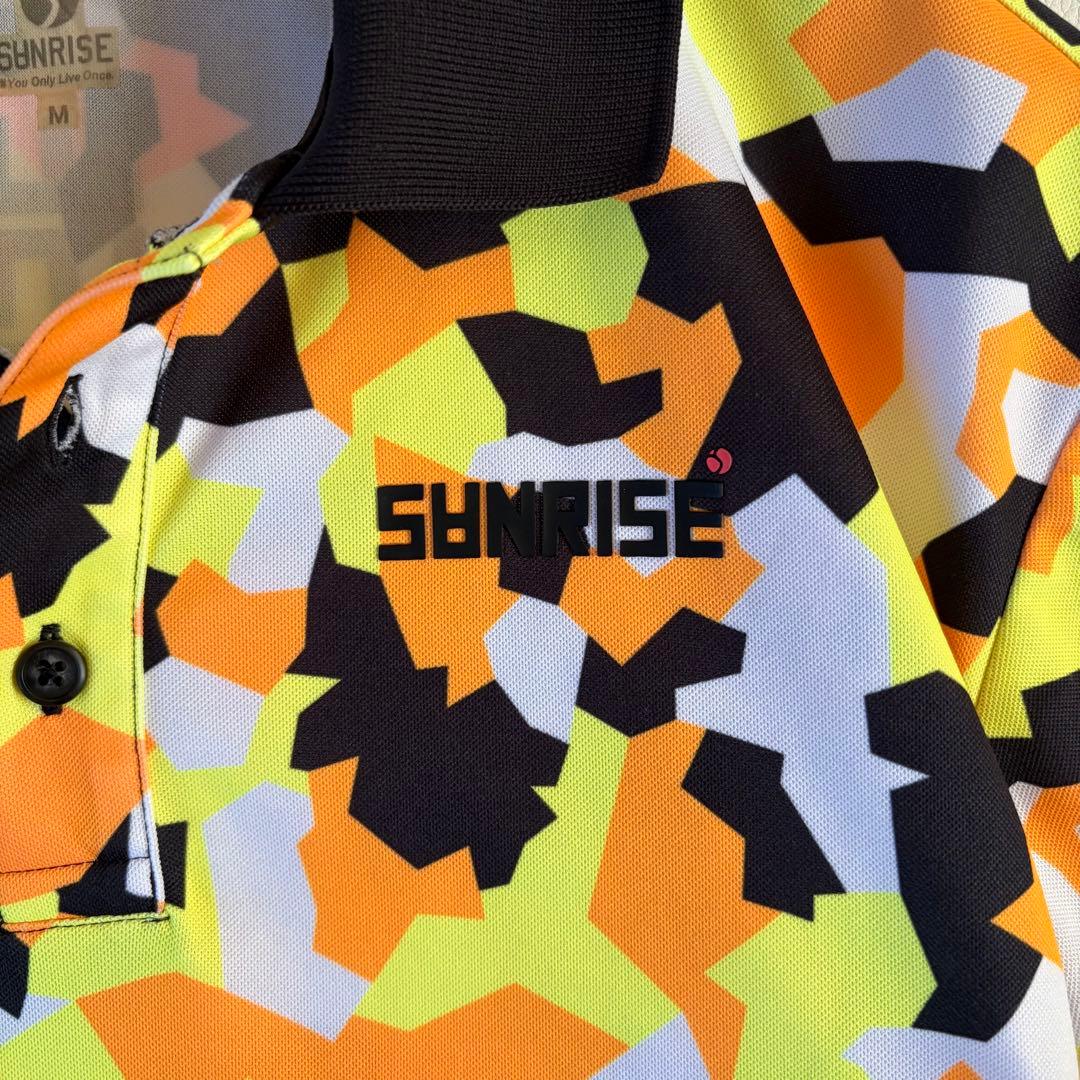【美品】SANRISE ラバープリント 中西直人プロ ポロシャツ メンズ M