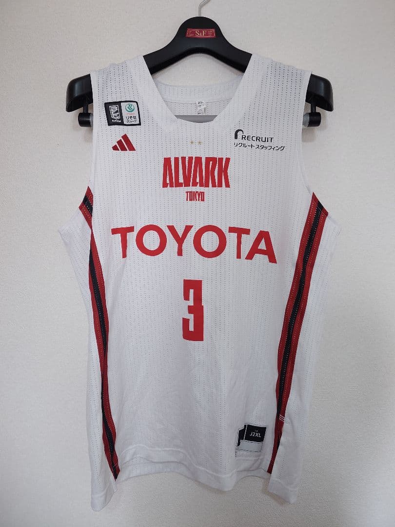アルバルク東京 テーブス海 アウェイ ユニフォーム 2XL 2024-25 白