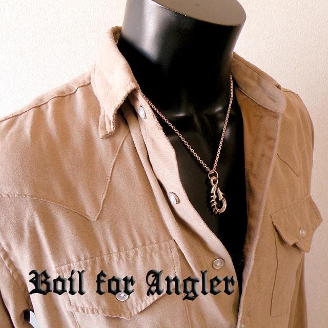 大きな釣り針ペンダントトップL ドラゴンスタイル silver925 Boil