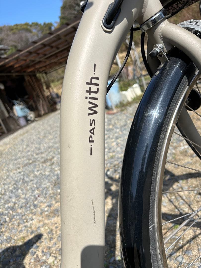 電動アシスト自転車 ベージュ YAMAHA 引き取り限定