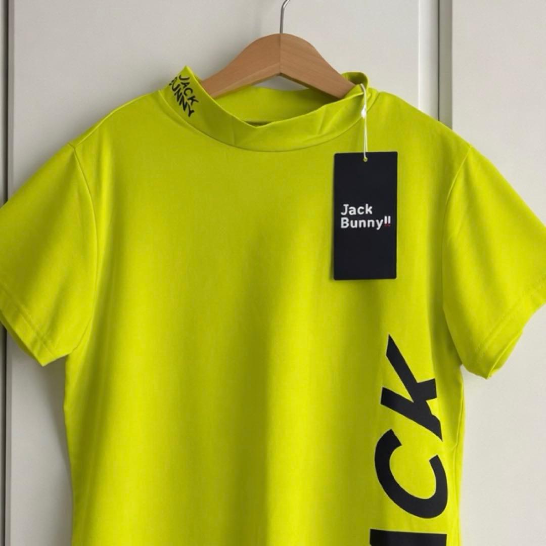 新品★ジャックバニー モックネックシャツ 半袖 ゴルフ ホワイト レディース S