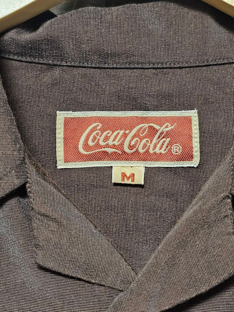 Coca-Cola　コカコーラ　ボウリングシャツ　古着　レーヨン　80s　90s