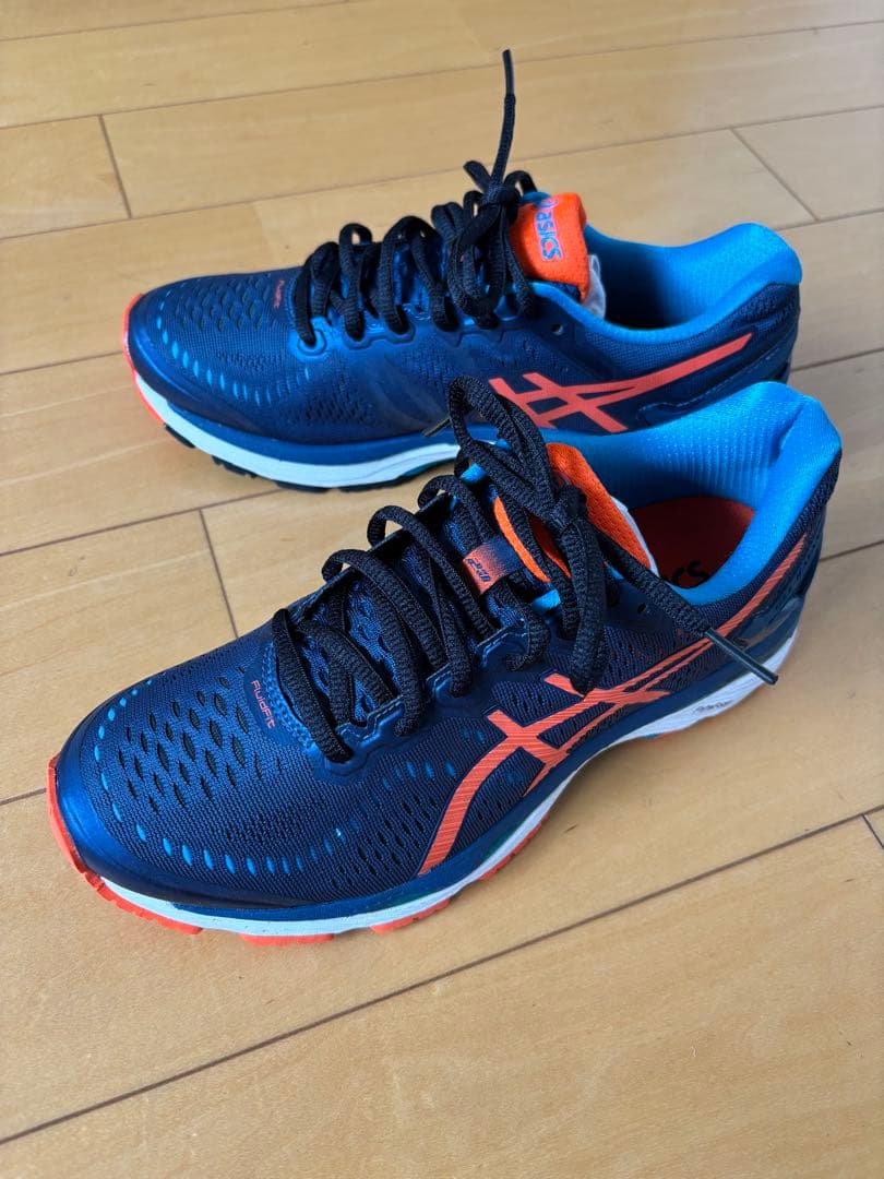 【新品】ASICS GEL-KAYANO23 25.0センチ　ネイビー×オレンジ