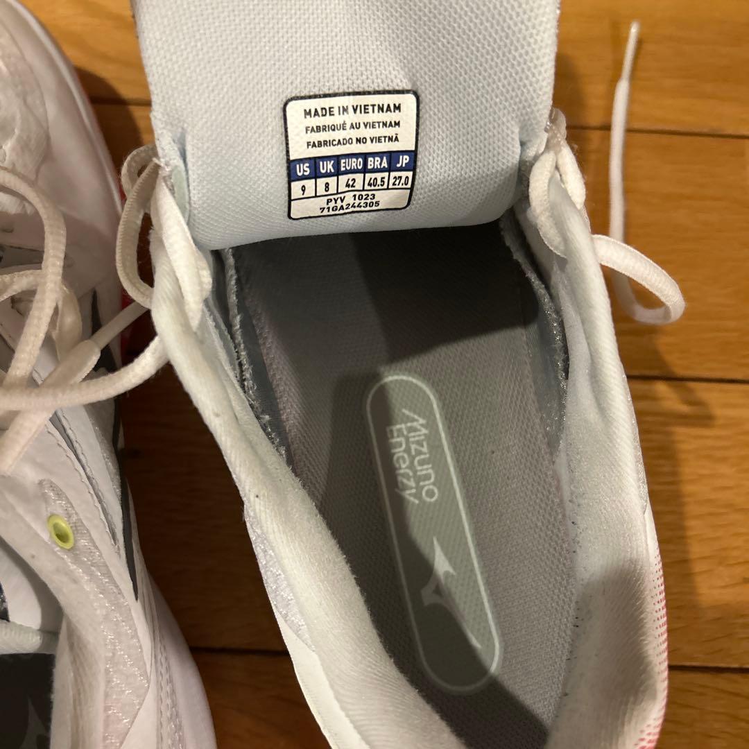 Mizuno バドミントンシューズ ホワイト/レッド