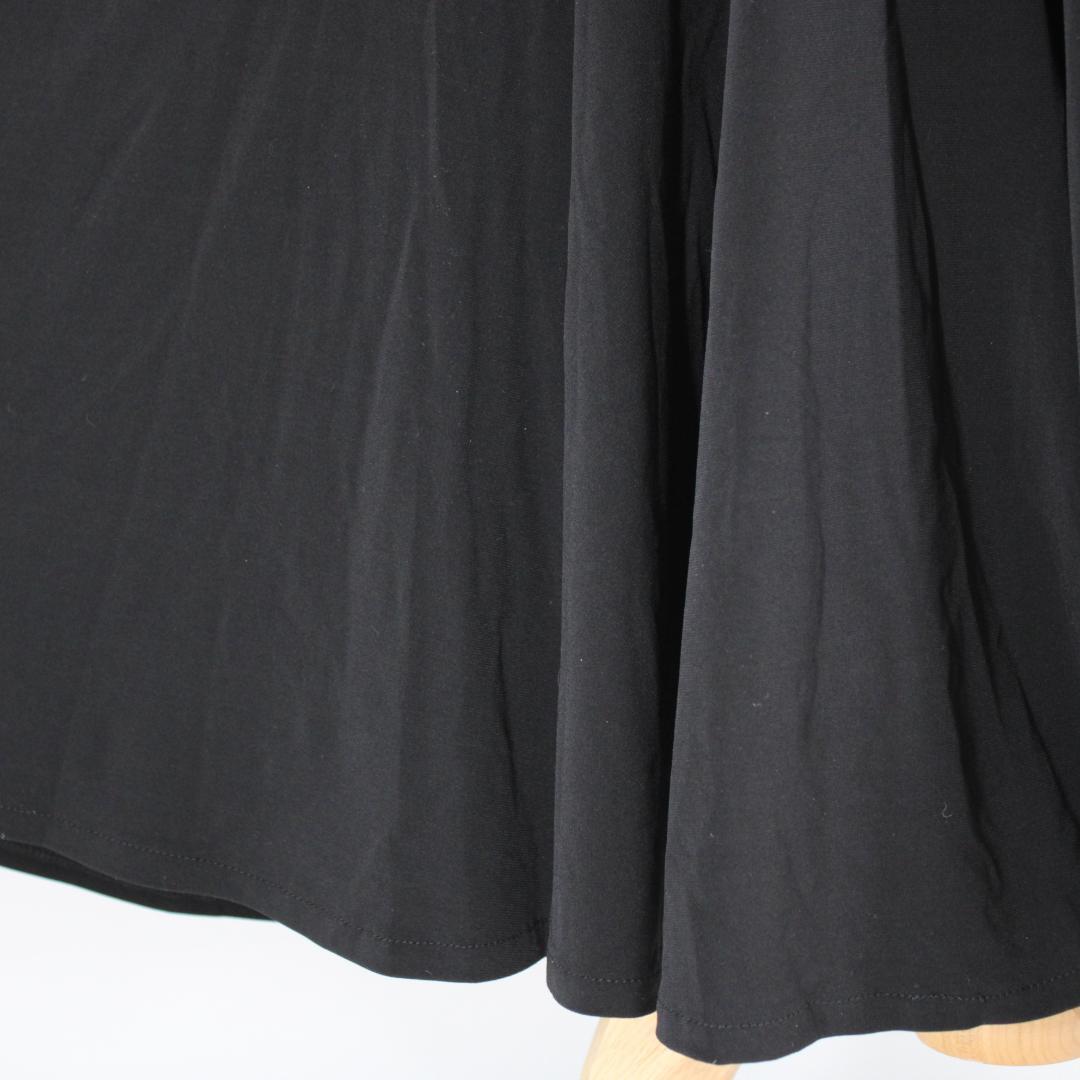 【美品 フラメンコ衣装】ブラック ファルダ スカート 黒 無地 ストレッチ
