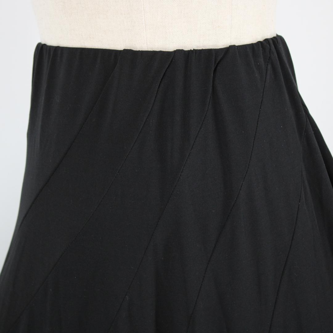 【美品 フラメンコ衣装】ブラック ファルダ スカート 黒 無地 ストレッチ