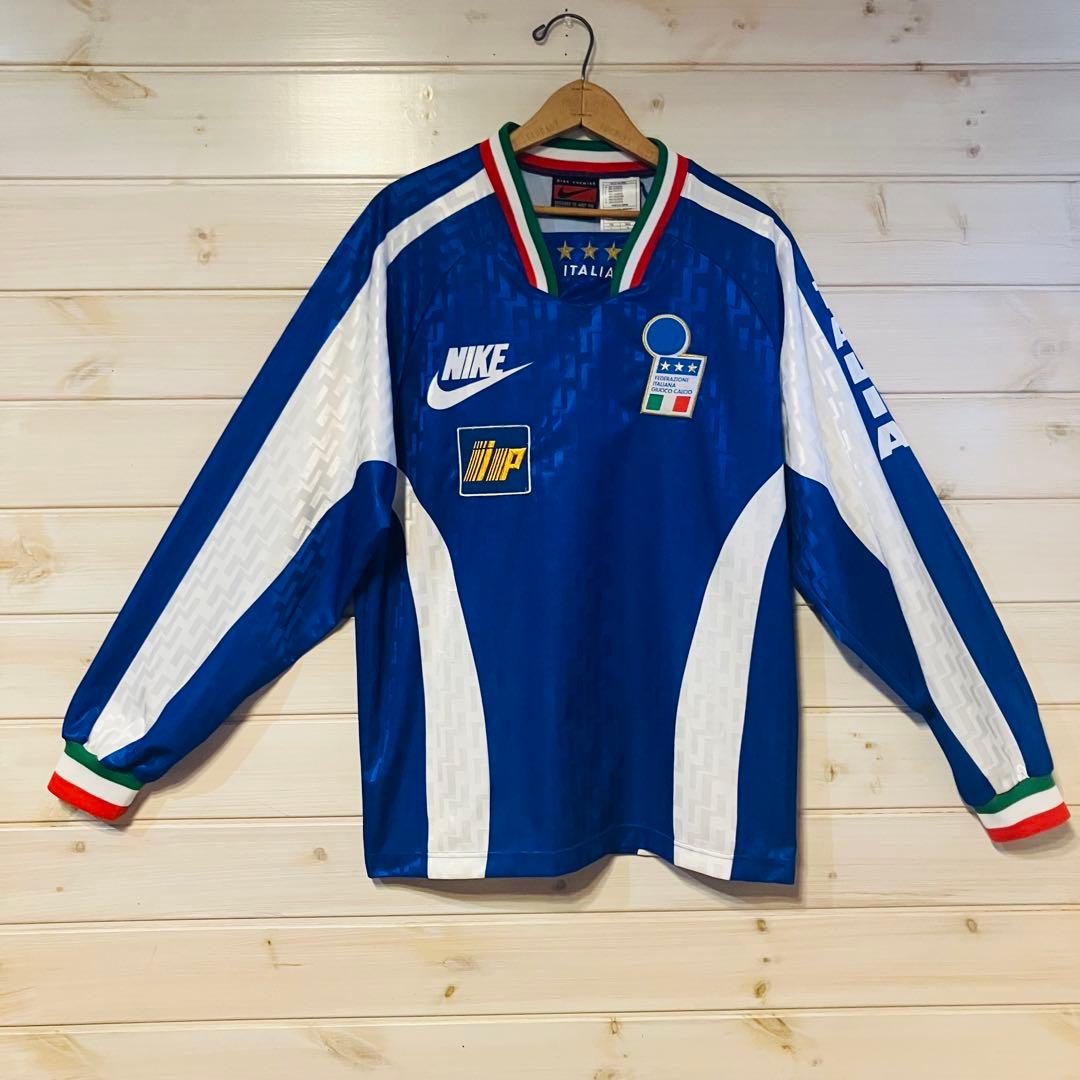 96/97 NIKE イタリア サッカー ユニフォーム 長袖 ナイキ UK製