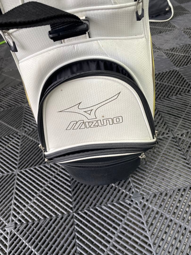 Mizuno ゴルフキャディバッグ ホワイト・ブラック・ゴールド