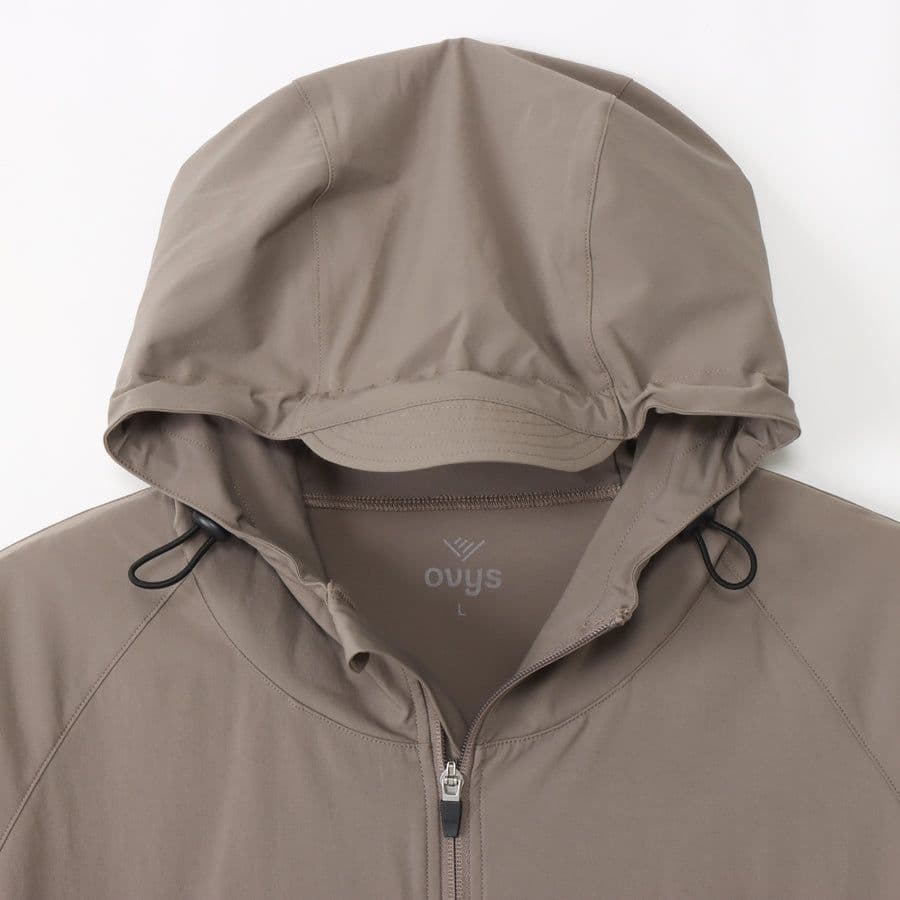 ウォーキング・ランニングウェア ovys WORKOUT NYLON ZIP-UP JACKET brown