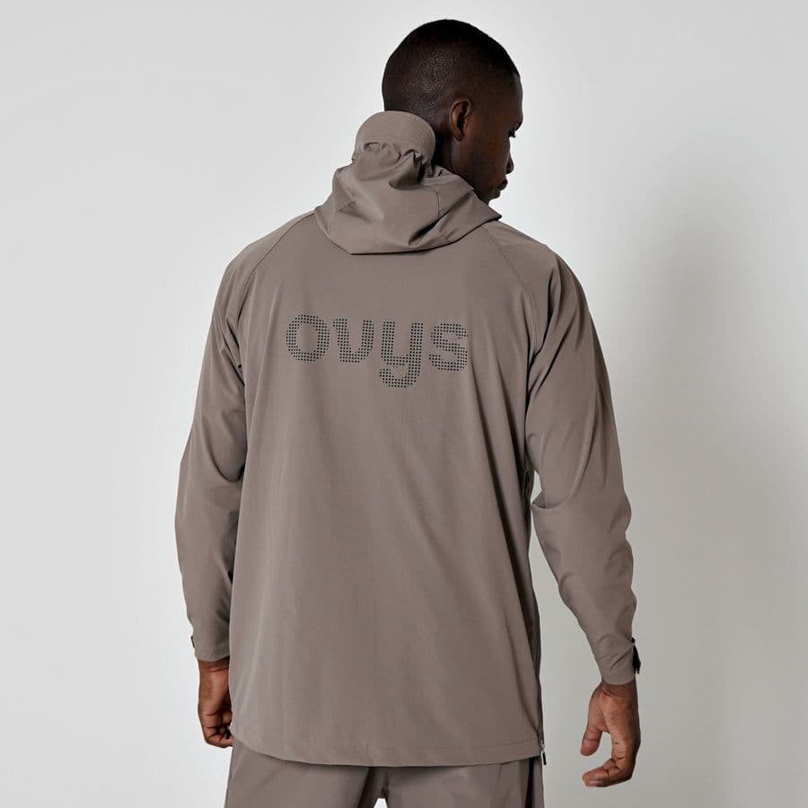 ウォーキング・ランニングウェア ovys WORKOUT NYLON ZIP-UP JACKET brown