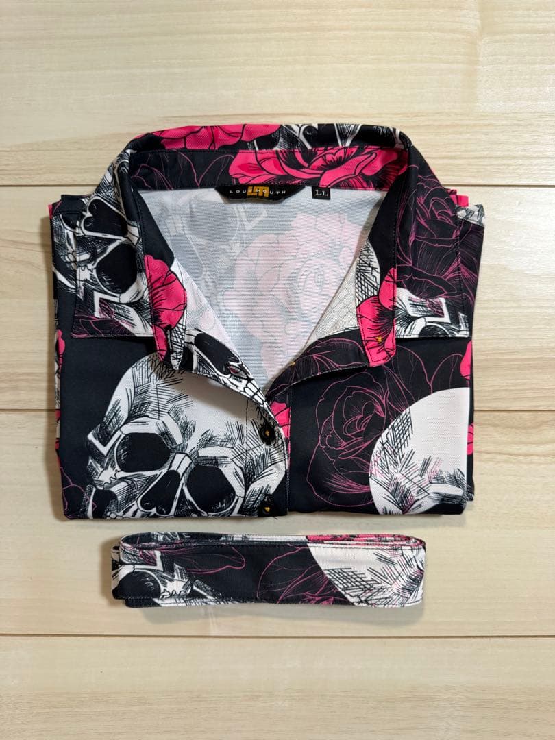LOUDMOUTH スカルとバラのシャツワンピース