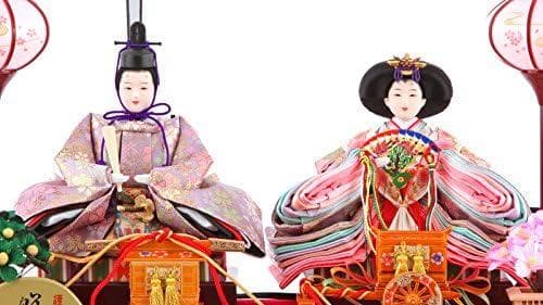 定価8万 雛人形 コンパクト ひな人形 雛 ケース飾 親王飾り 清玉作 芥子親王