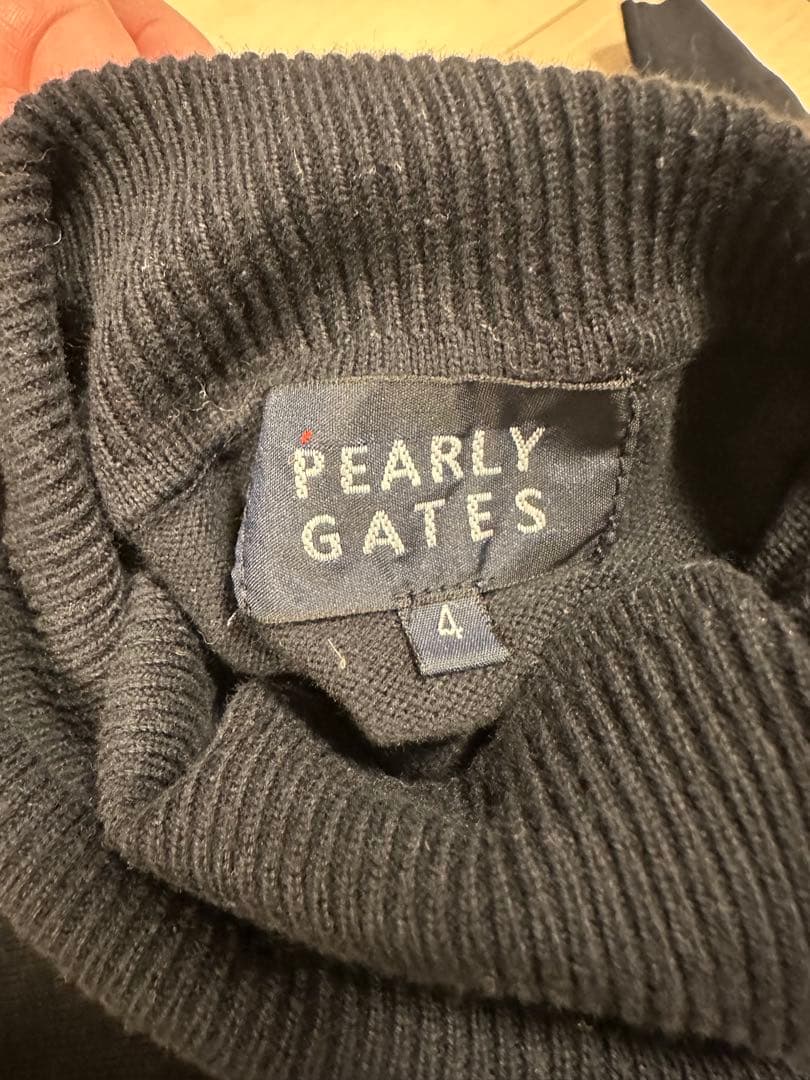 PEARLY GATES タートルネックセーター 黒