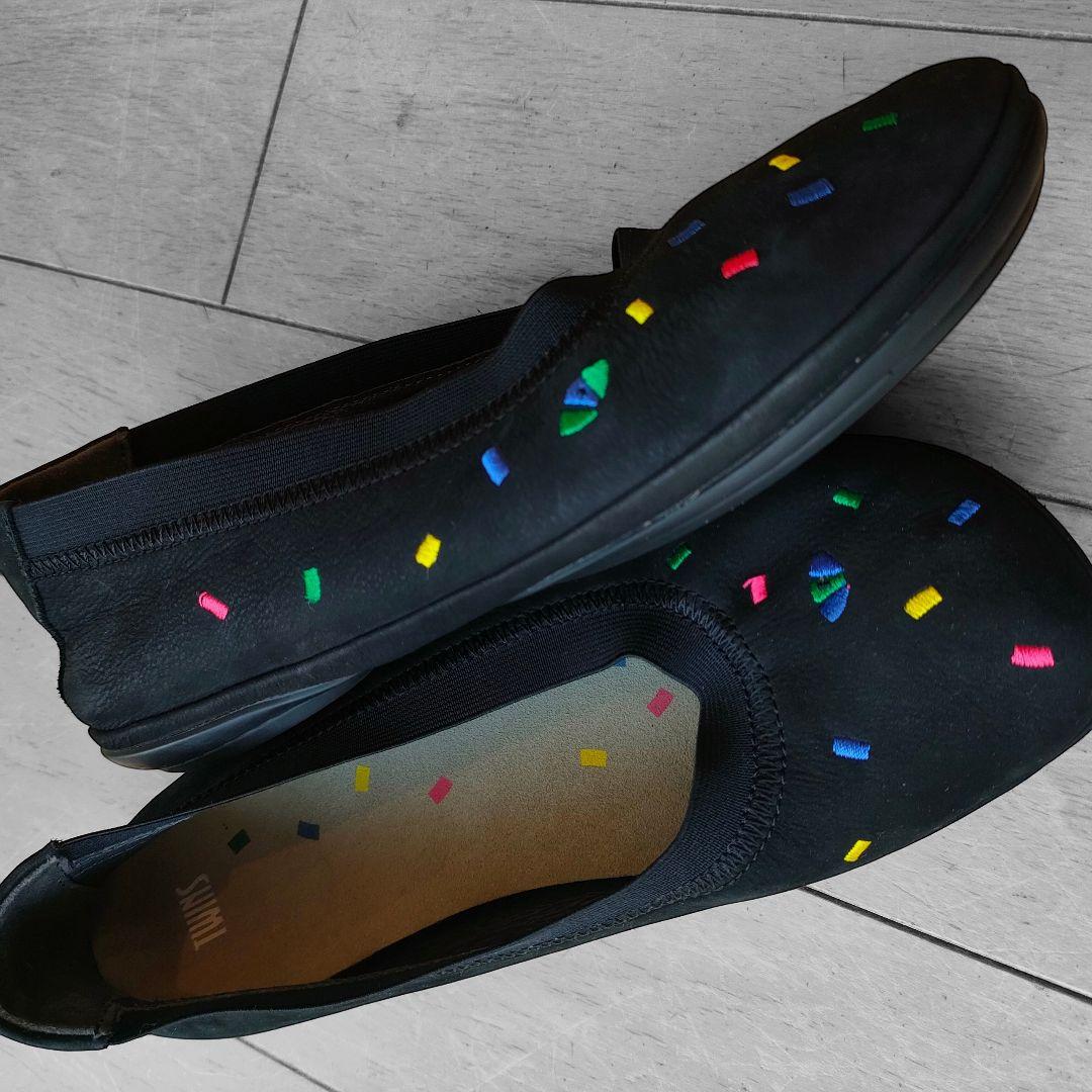 CAMPER TWINS カンペール ツインズ フラットシューズ レザー 黒40