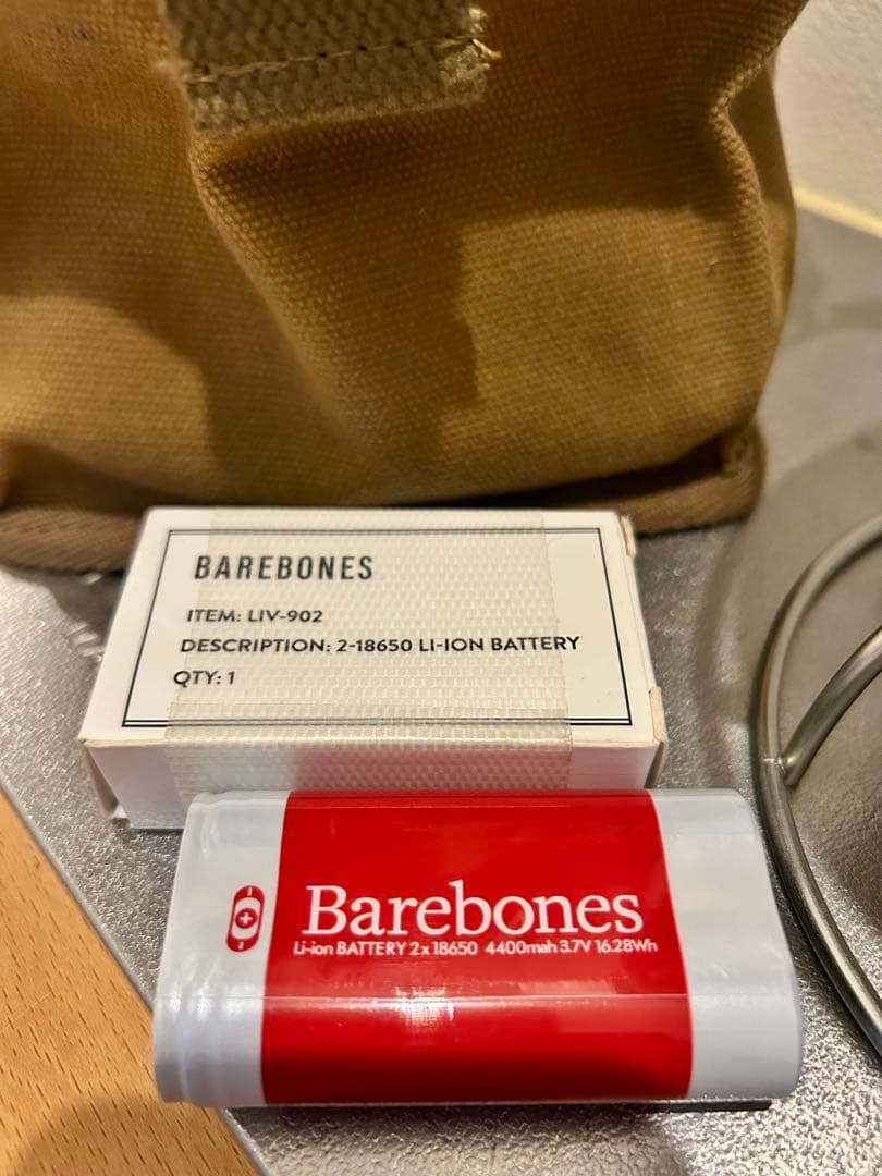 【値下げ】BAREBONES レイルロードランタンLED 予備バッテリー付
