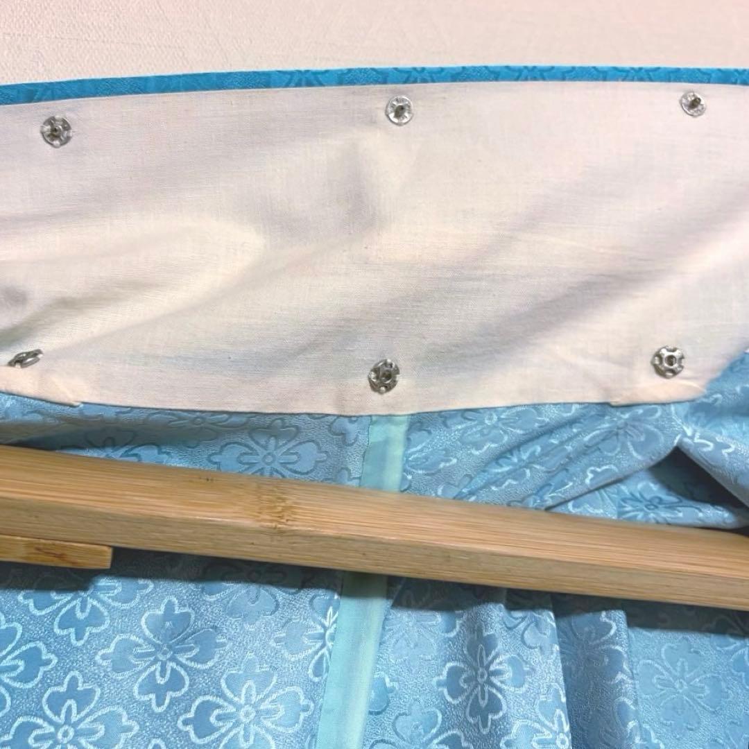 【舞台衣装】 。桜のような花模様 地紋入り 単衣 広衿 身丈約159.5cm