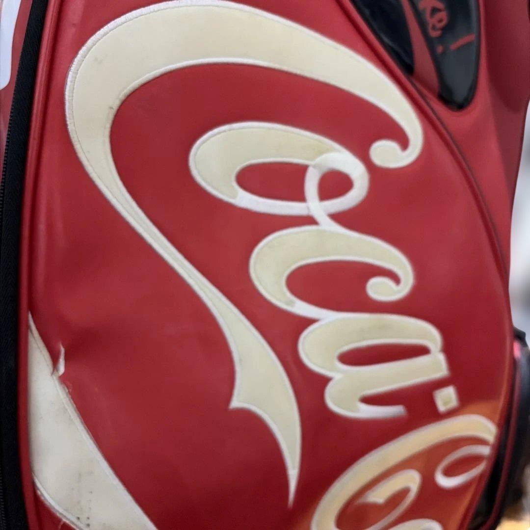 値下げ‼️Coca-Cola ゴルフバッグ 赤　レア　ネーム付き