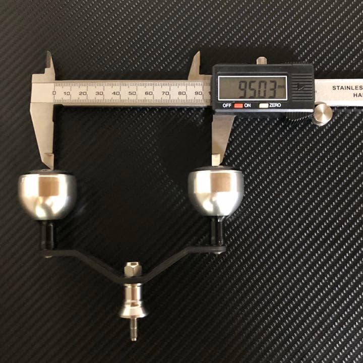 シマノ用スピニングリールカーボンダブルハンドル パワーハンドルノブセット