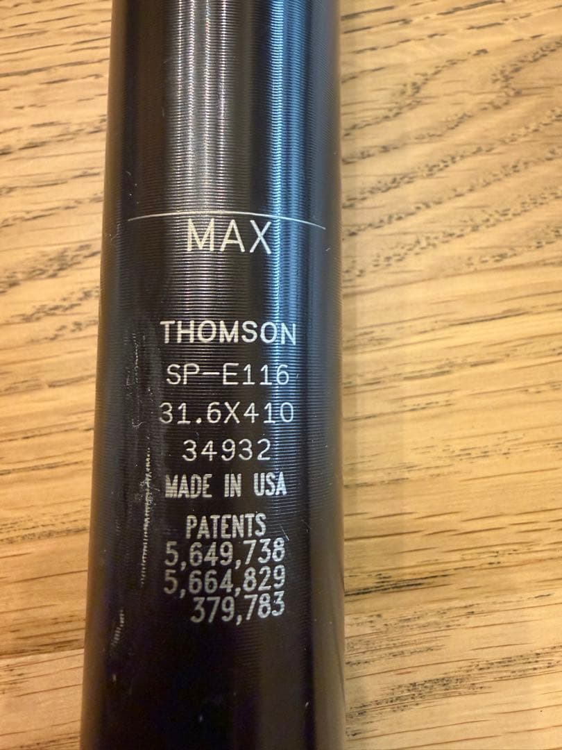 THOMSON Elite シートポスト 31.6×410 黒