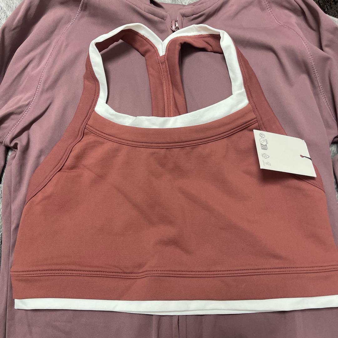 ZARA ヨガピラティスラッシュガードとヨガタンクトップセット