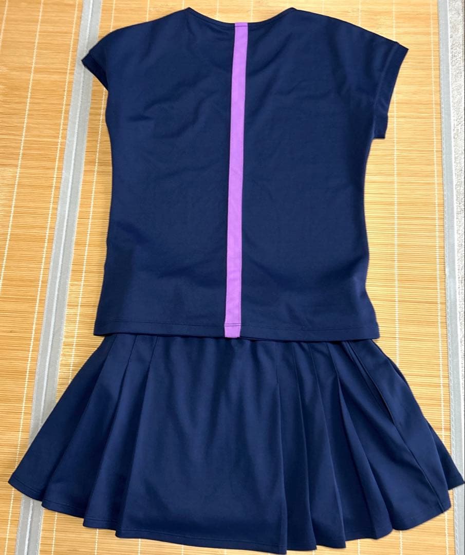 FILA ネイビー/パープル レディーステニスウェアMサイズ上下セット