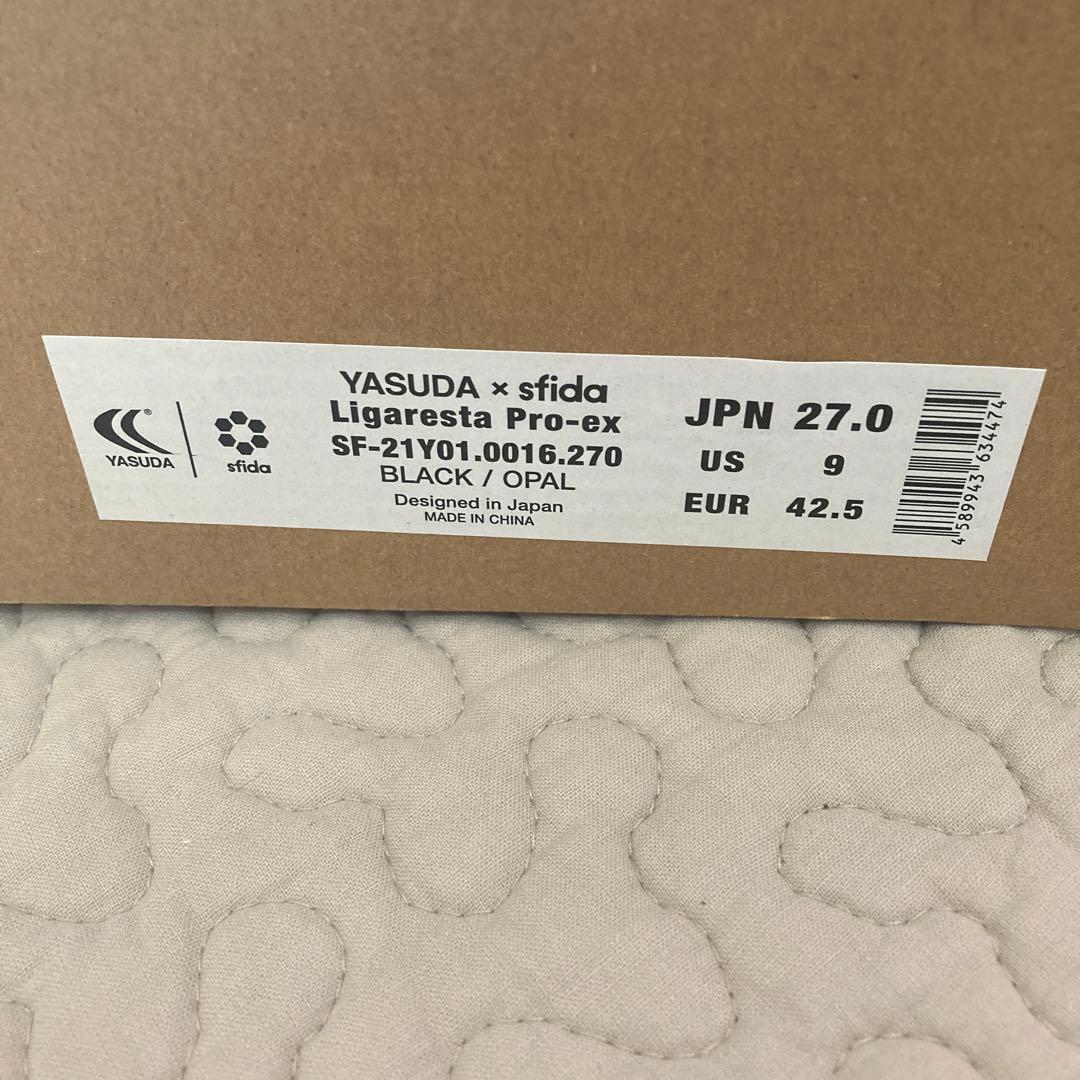 YASUDA サッカーシューズ 黒/青　スフィーダコラボ 27cm 専用済