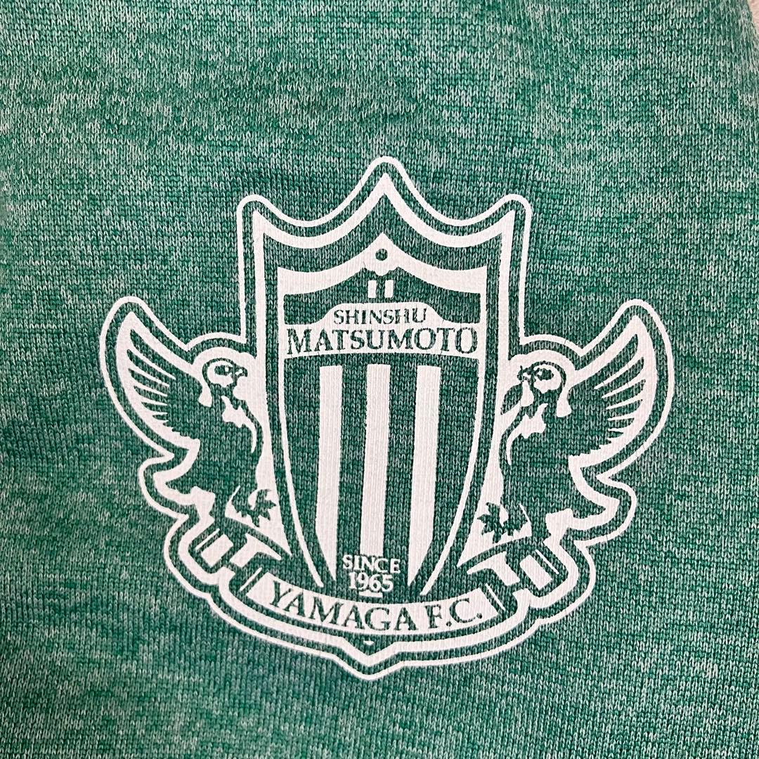 adidas 松本山雅FC プルオーバー パーカー 古着 ビッグロゴ グリーン