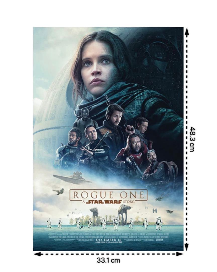 *枚数限定*映画館用両面印刷ポスターUS版:ローグワン スターウォーズストーリー