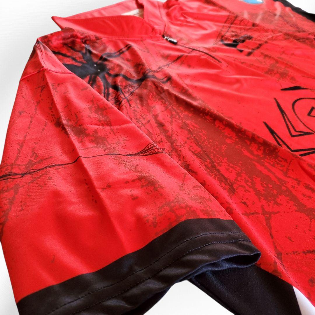 ✨新品✨ブラックウィドー【日本サイズ2XL】レッド　蜘蛛柄　大きめ　ボウリング
