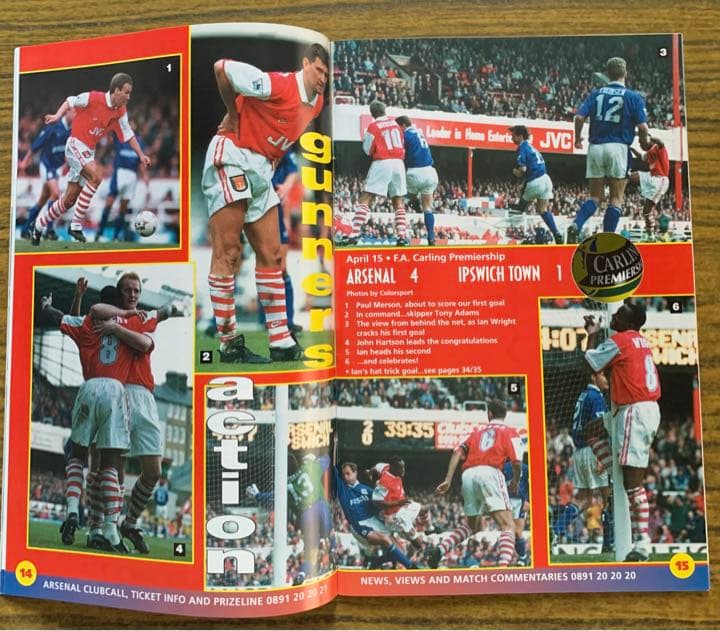 記念グッズ '95 Arsenal vs Spurs North London Derby