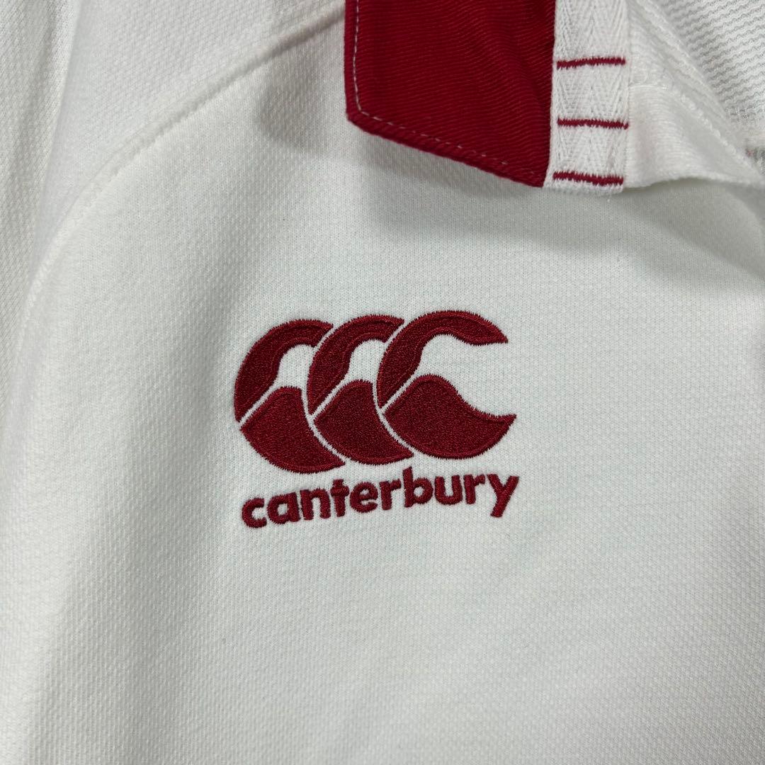 Canterbury カンタベリー イングランド 半袖ラガーシャツ バラ刺繍入り
