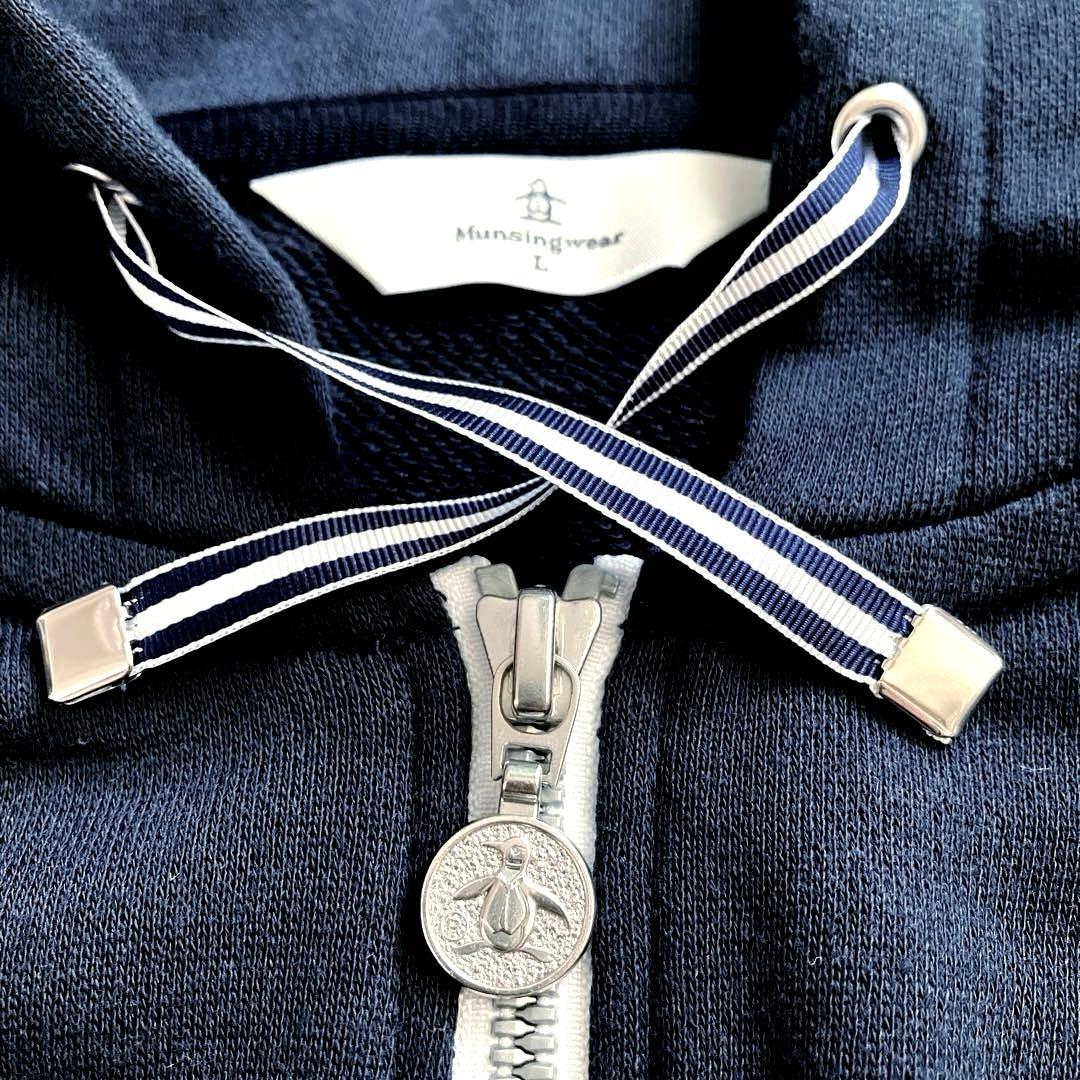 【美品】Munsingwear レディース 長袖フルジップパーカー　Lサイズ