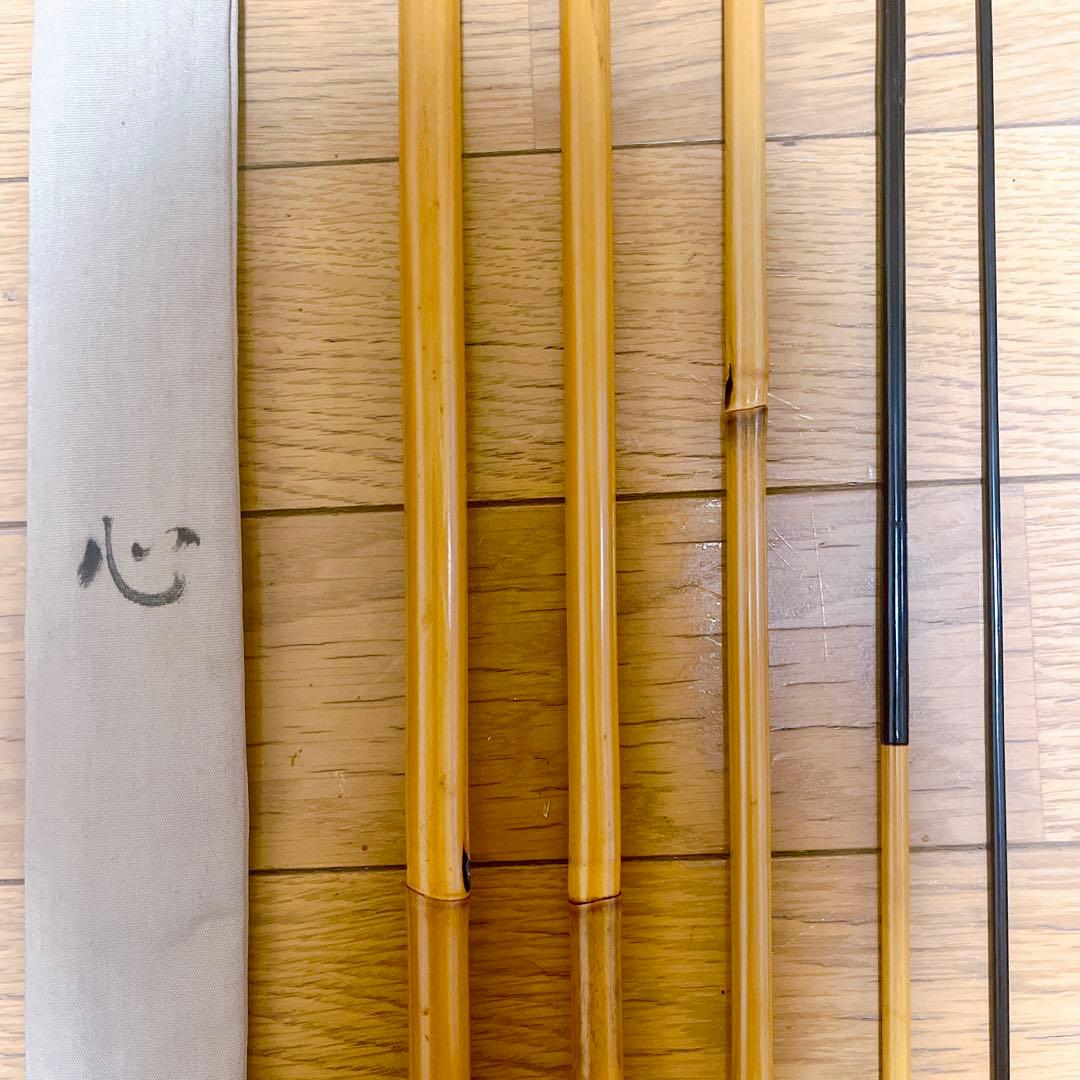 紀州竹竿 竹龍 高野竹 15.3尺 トップループ（環付き）藤握り　希少 美品
