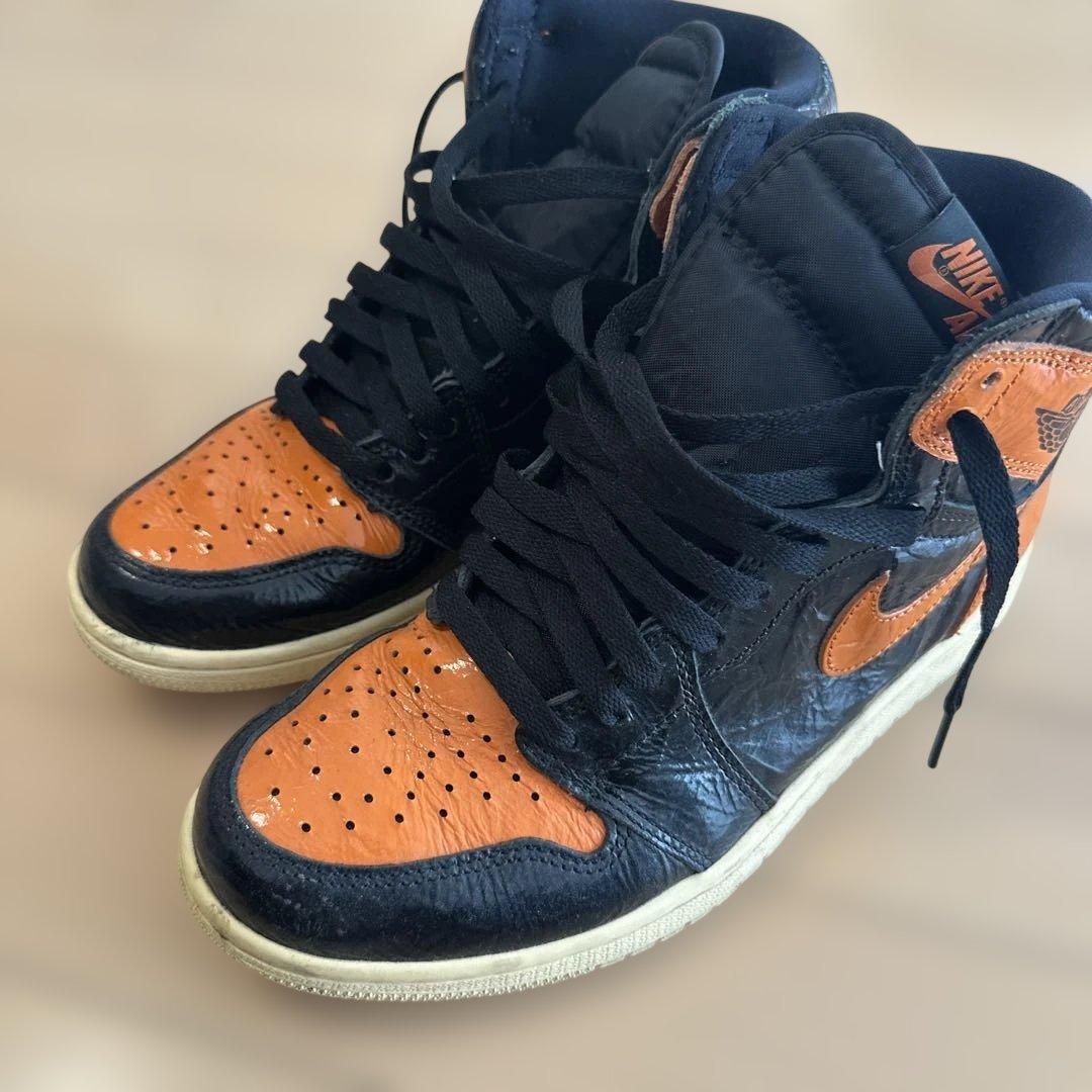 Nike AIR JORDAN1/バスケットシューズ オレンジ/黒