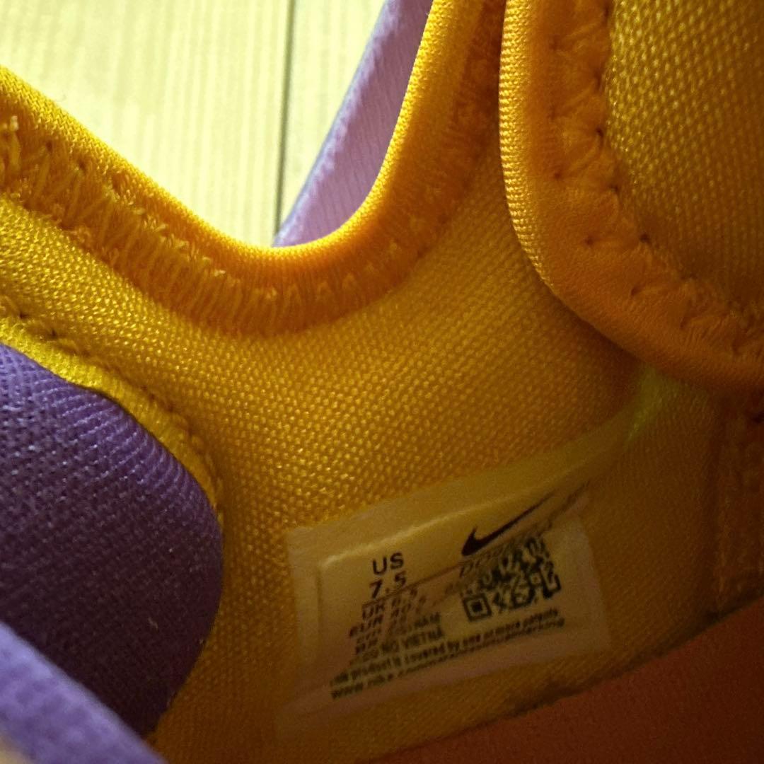 【美品】NIKE Lebron 19 Low LA Yellow/Purple