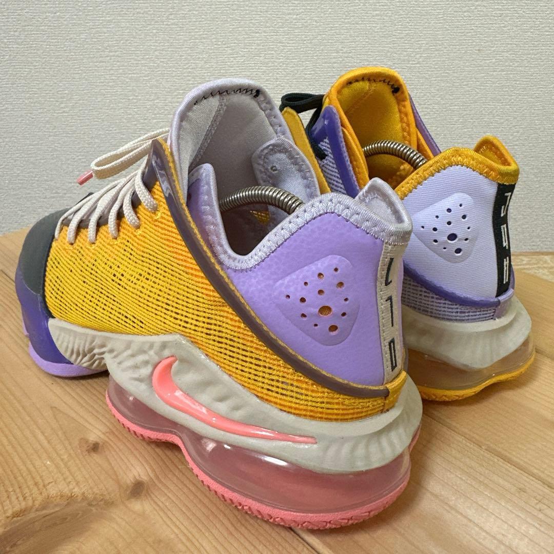 【美品】NIKE Lebron 19 Low LA Yellow/Purple