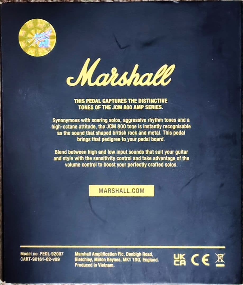 Marshall JCM800 Overdrive新同品保証期間内・ワンオーナー