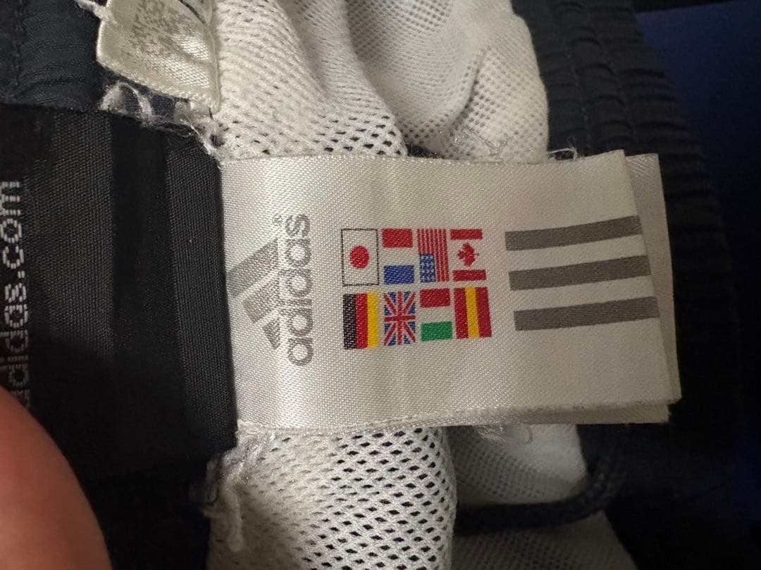 極希少✨️adidas レアル・マドリード90s国旗タグ ナイロンパンツ