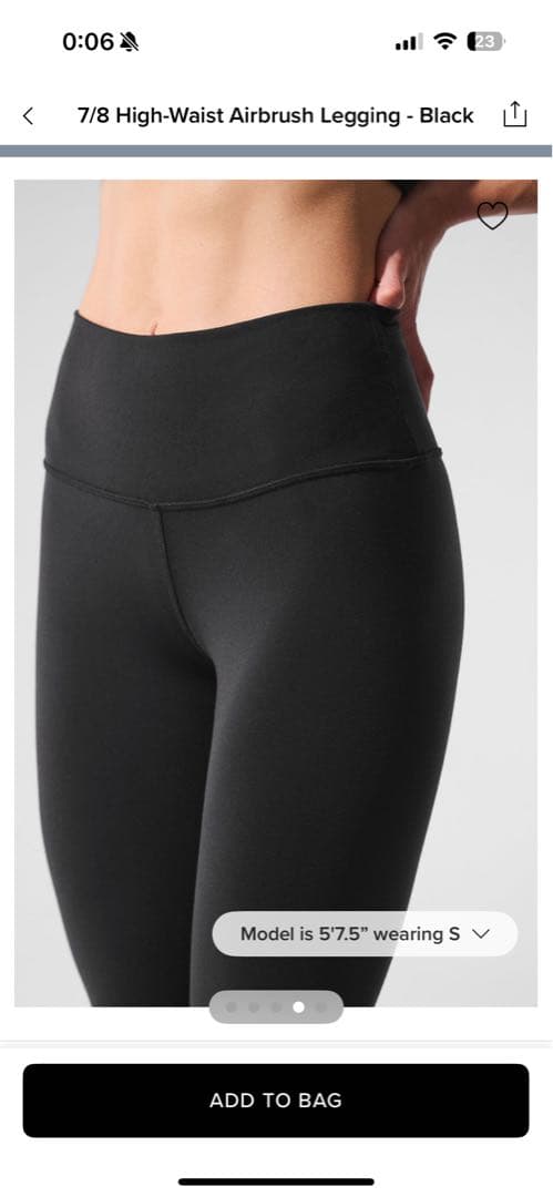 【新品】alo 7/8 High-Waist Airlift Legging M