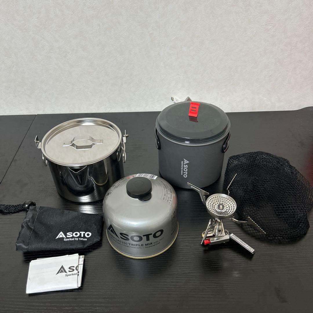 ASOTO アウトドア調理器具セット＋ peakケトル