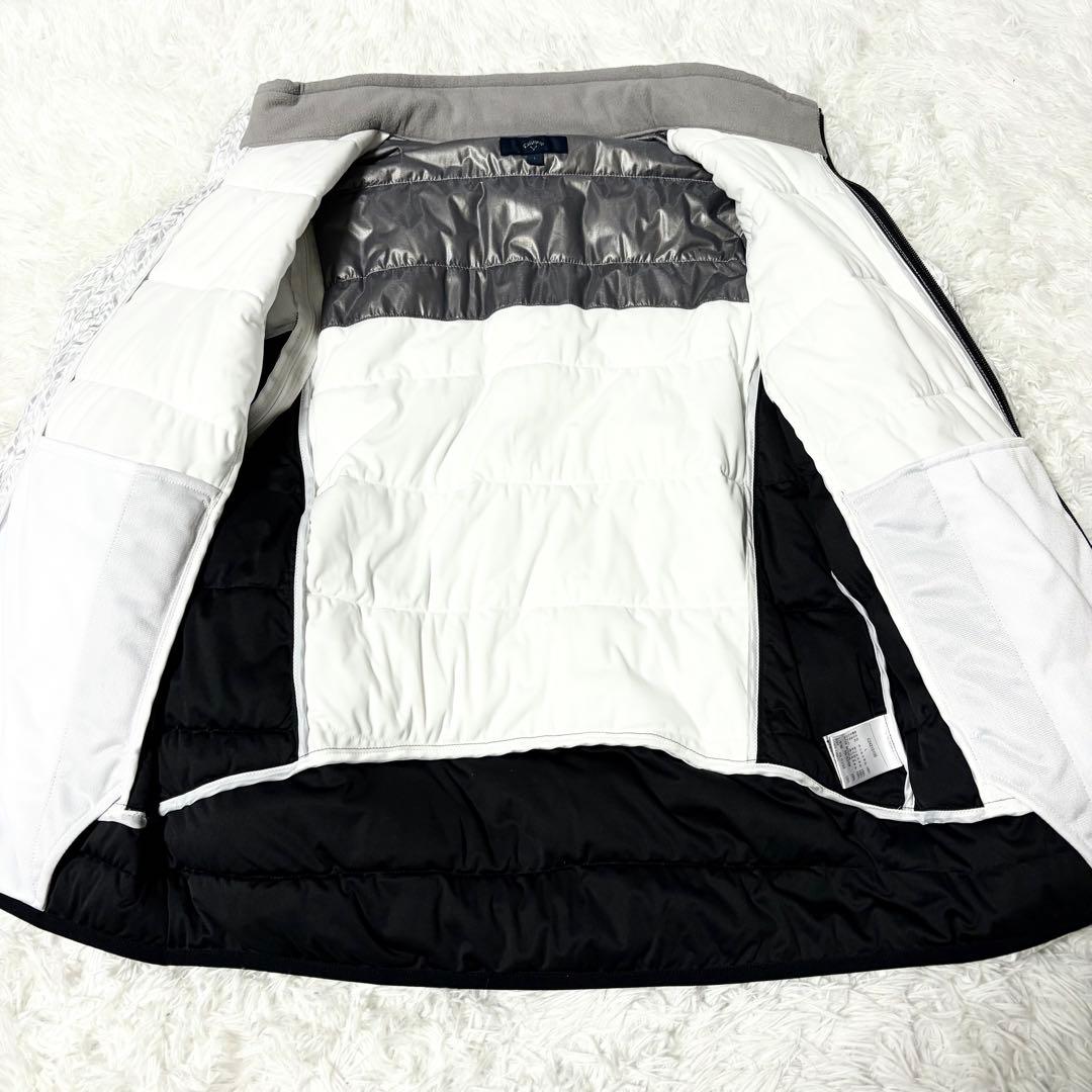 【極美品】キャロウェイ フェザープリントスターストレッチ2WAYブルゾン L