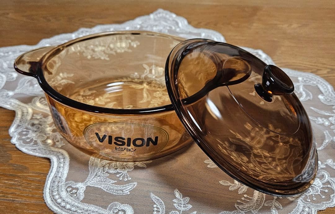VISION ビジョン コーニング 耐熱ガラス ミルクパン 両手鍋 セット 新品