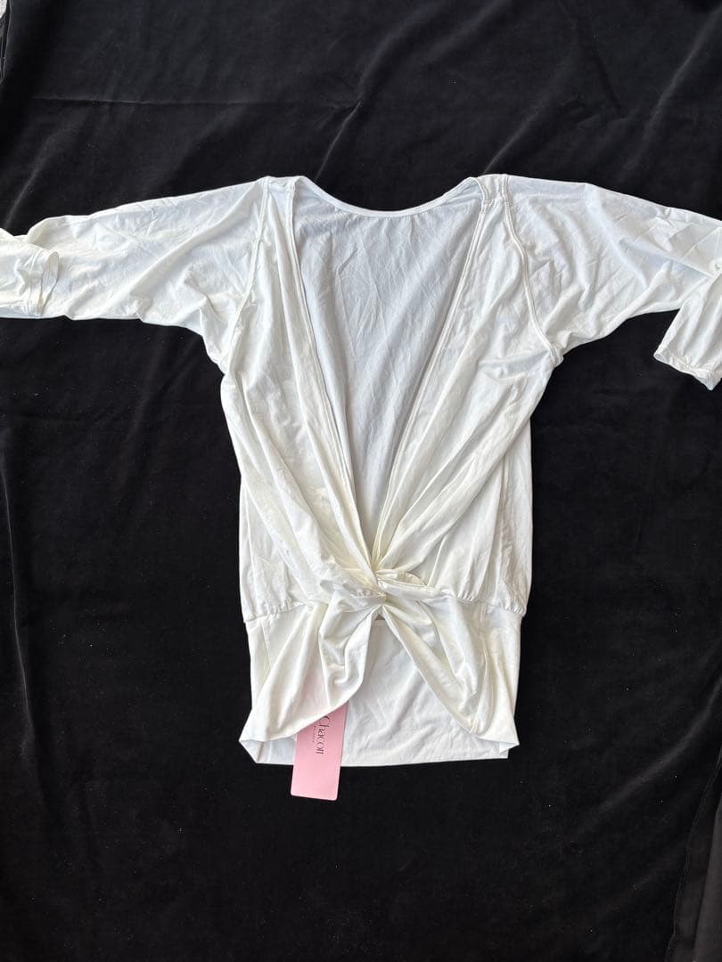 新品チャコット★12,100円七部丈2wayトップス 白 カシュクールTM