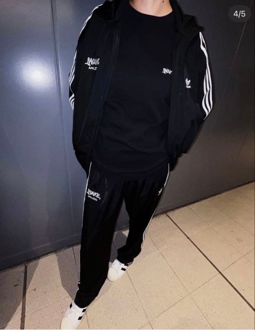 WAKE sapporo adidas ジャージ L、Mブラック 上下セット