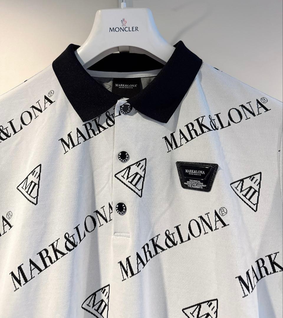 美品 ★ MARK&LONA コード ポロシャツ マーク&ロナ ホワイト 正規品