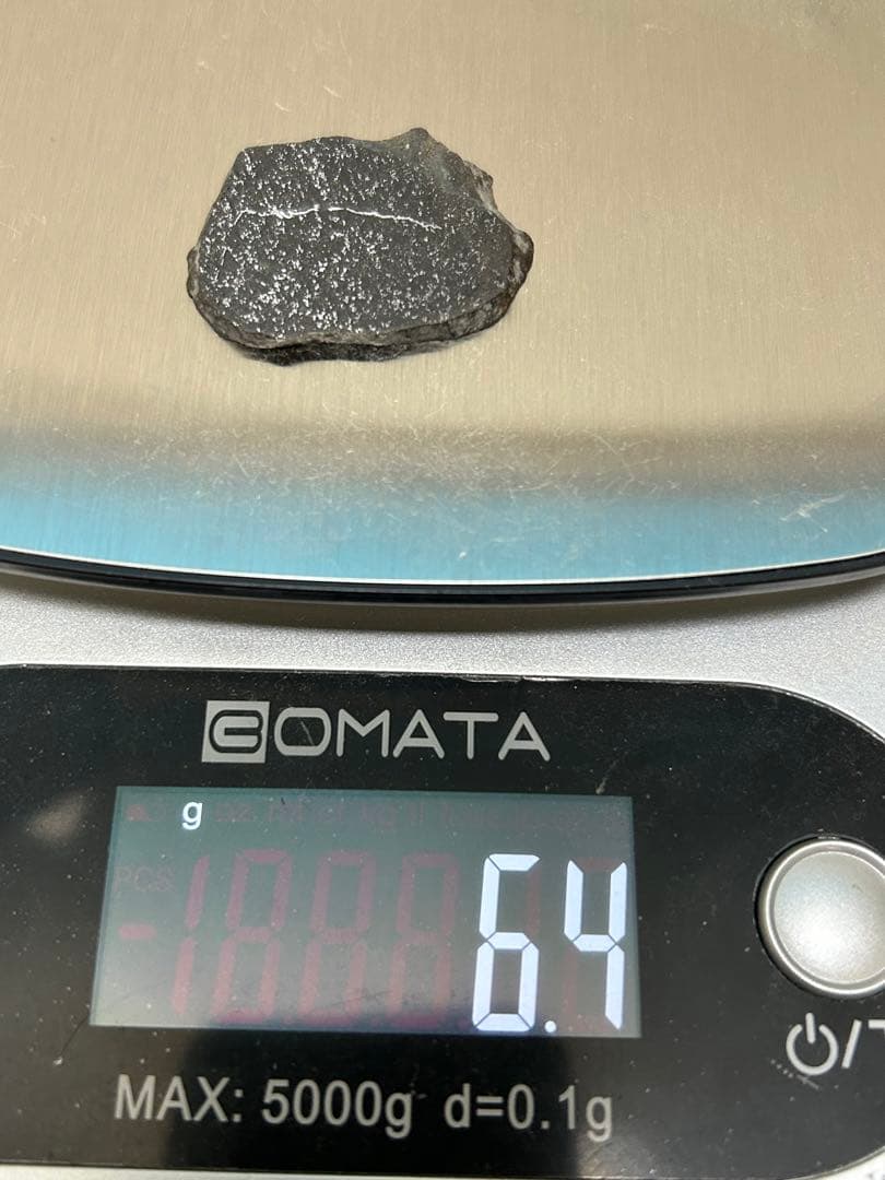 石質　隕石　タセデ　004　スライス　6.4g　コンドライト　メルトブレシア