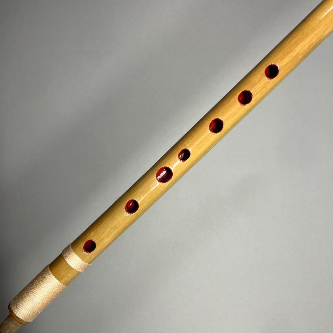【篠笛八本調子 C管】 唄物　ドレミ調　天地糸巻 西洋音階 竹笛 M8-299